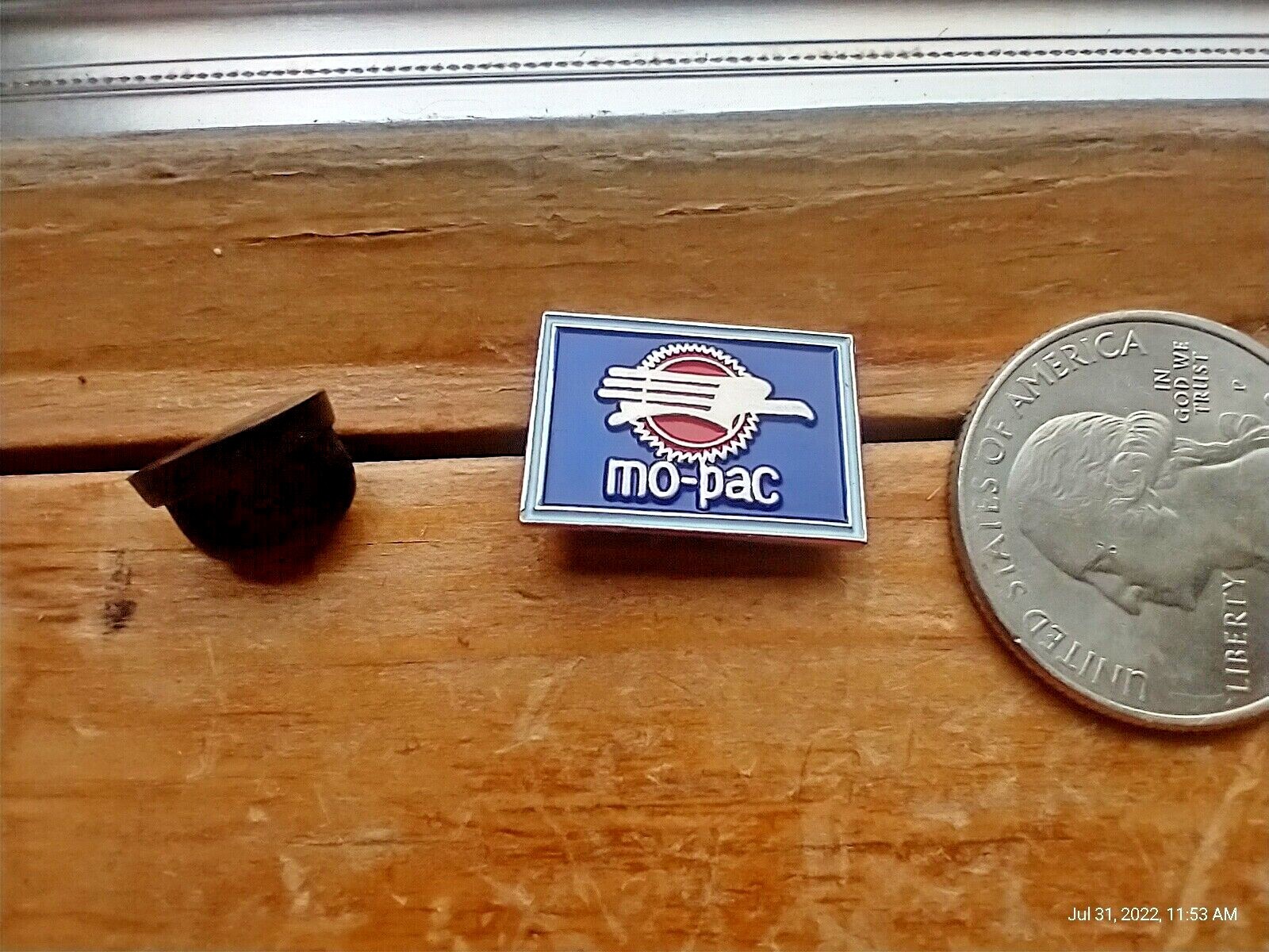 MO PAC MO-PAC Missouri Pacific Railroad Railway train Hat Pin Tie Tack Lapel