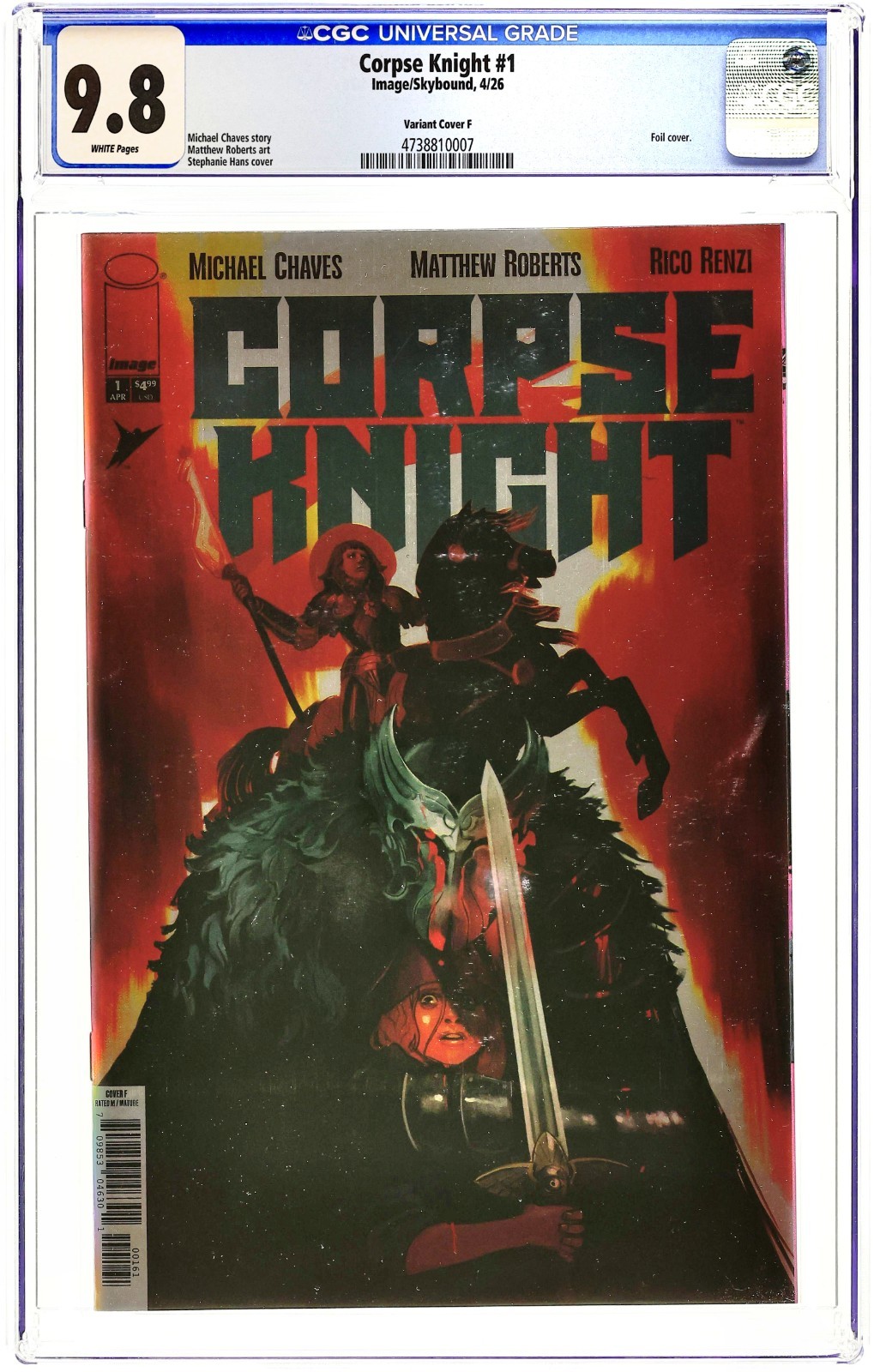 Corpse Knight #1F [1:100] Foil Incentive - 2026 - CGC 9.8 - Stephanie Hans