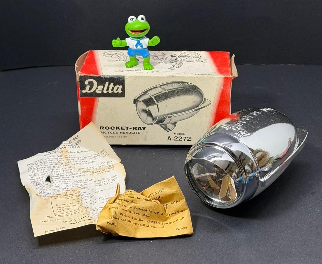 Delta Rocket-ray Bicycle Headlight A-2272 NOS Mint Vintage MIB