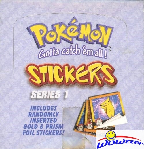 1999 POKEMON Artbox Box-30 Factory Sealed Packs-300 MINT Stickers Box dinged