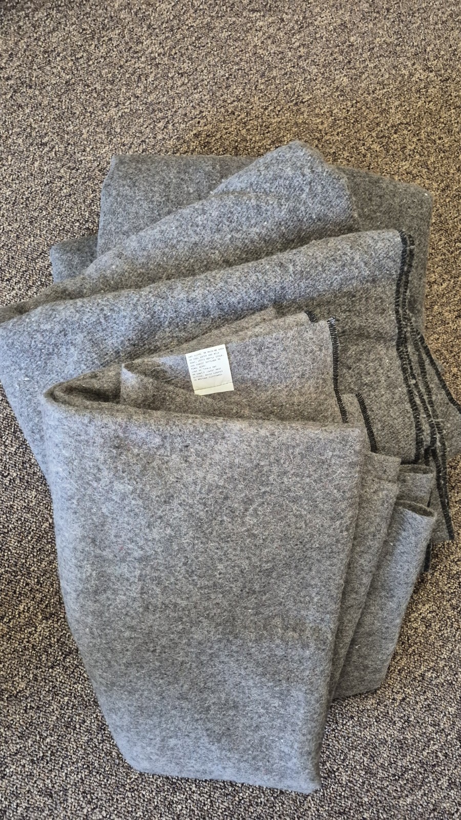 Set Of 4 USGI Surplus Gray Wool Survival Blankets Authentic 66\
