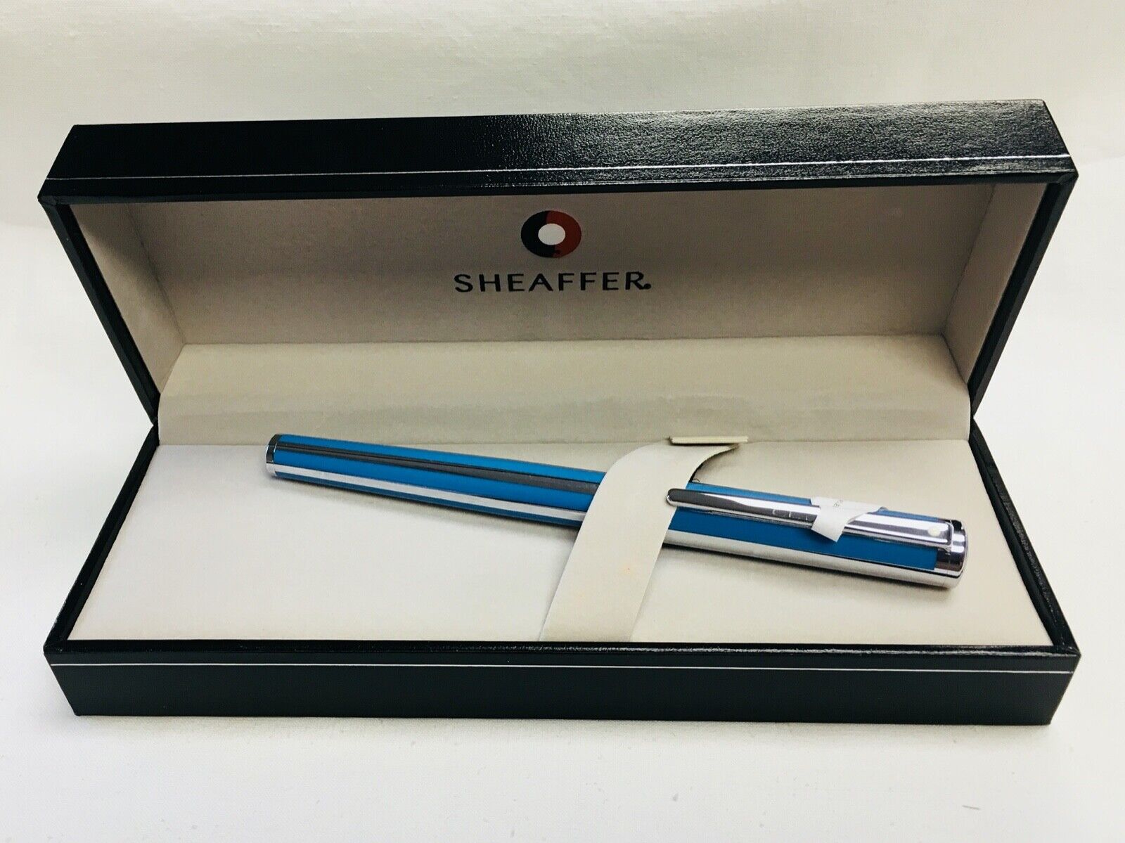 Sheaffer Intensity Chrome with Light Blue Insets Roller Ball Pen