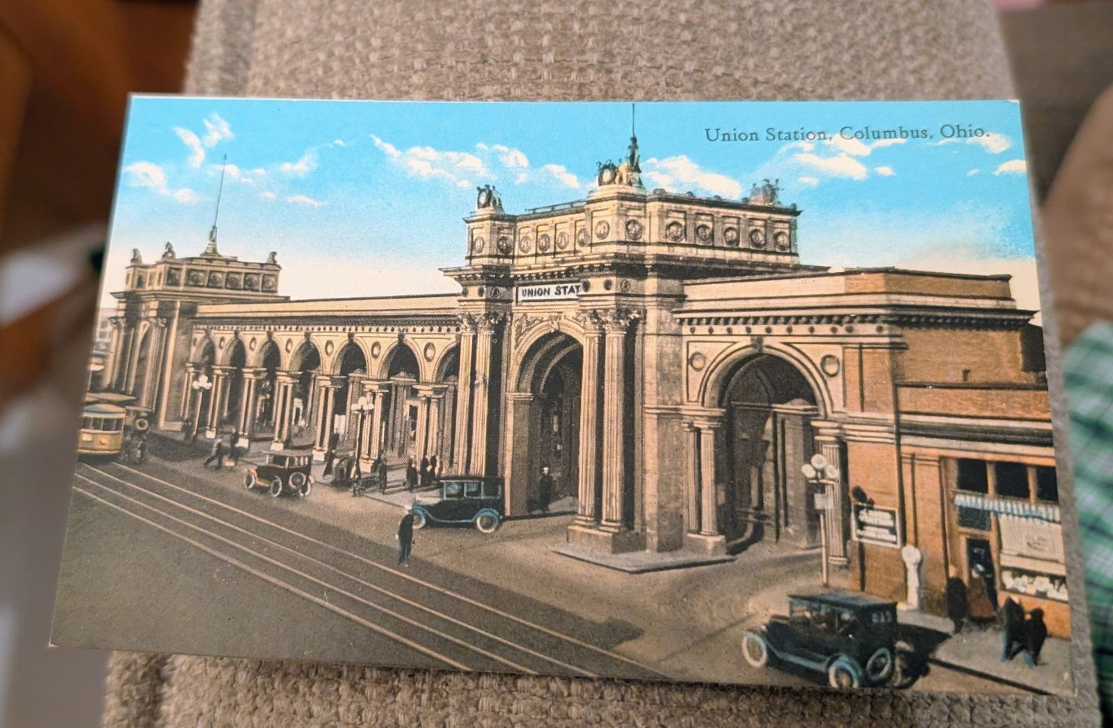 Union Station Columbus Ohio Postcard Railroad Trains