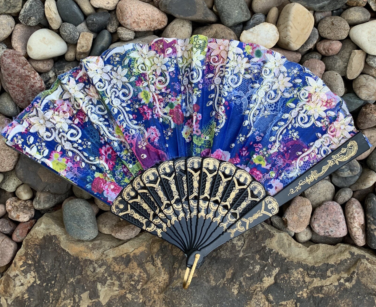 Asian Style Fan. Okay Condition. Floral