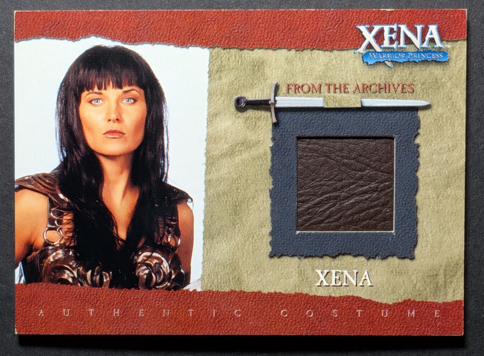 Xena Warrior Princess Lucy Lawless Authentic Warn Costume Card #R1 (NM)