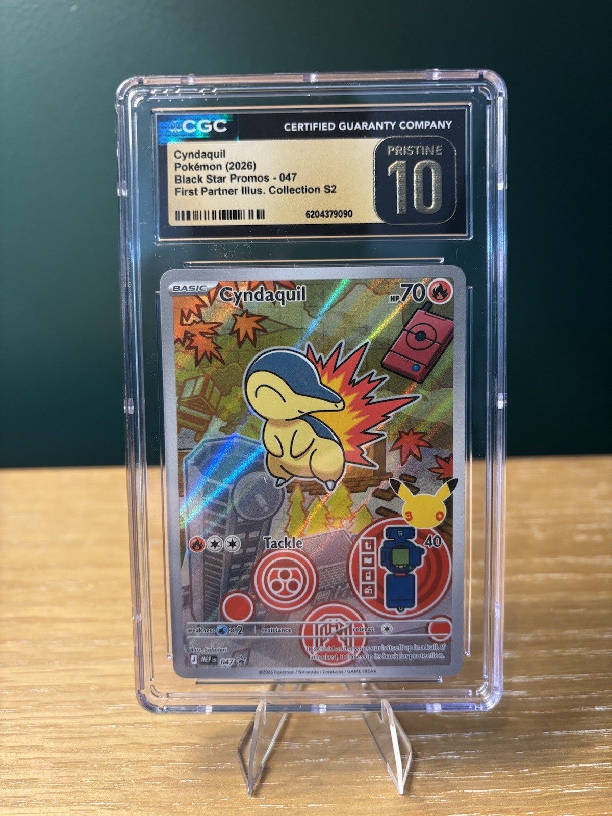 Pokémon 2026 Black Star Promos #047 Cyndaquil Promo CGC Pristine 10