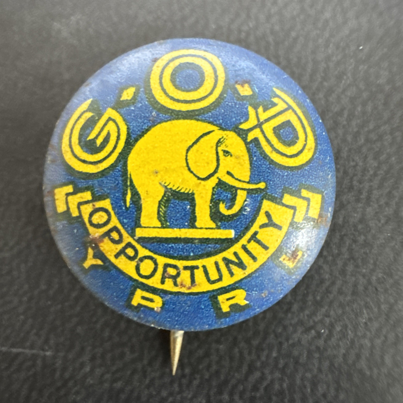Vintage Republican GOP Opportunity YPRL Pinback Political Button