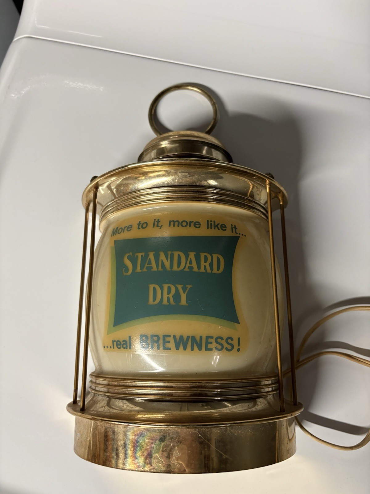 Vintage 1960s Standard Dry Beer Bar Lantern