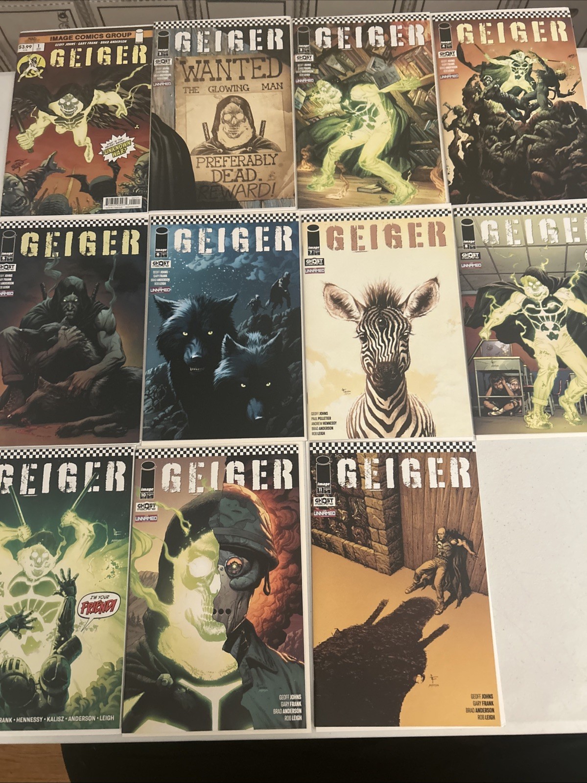 Geiger #1-11 2 3 4 5 6 7 8 9 10 Geoff Johns Gary Frank 2021 Image Comics