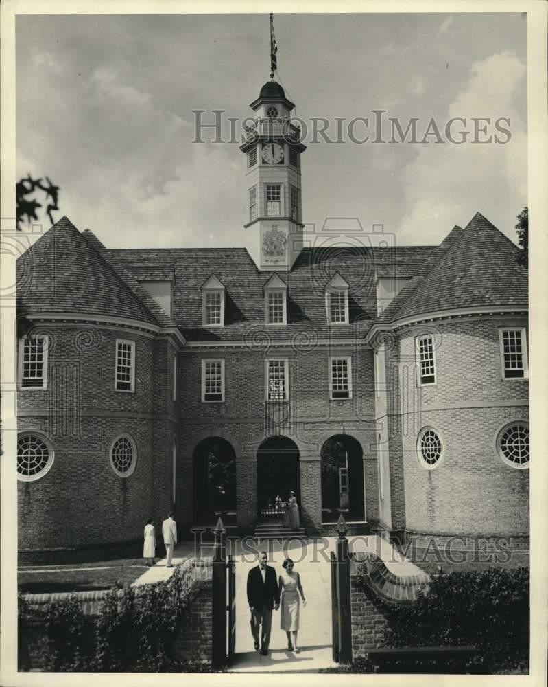 1953 Press Photo Colonial Capitol Building in Williamsburg, Virginia - lrx76532