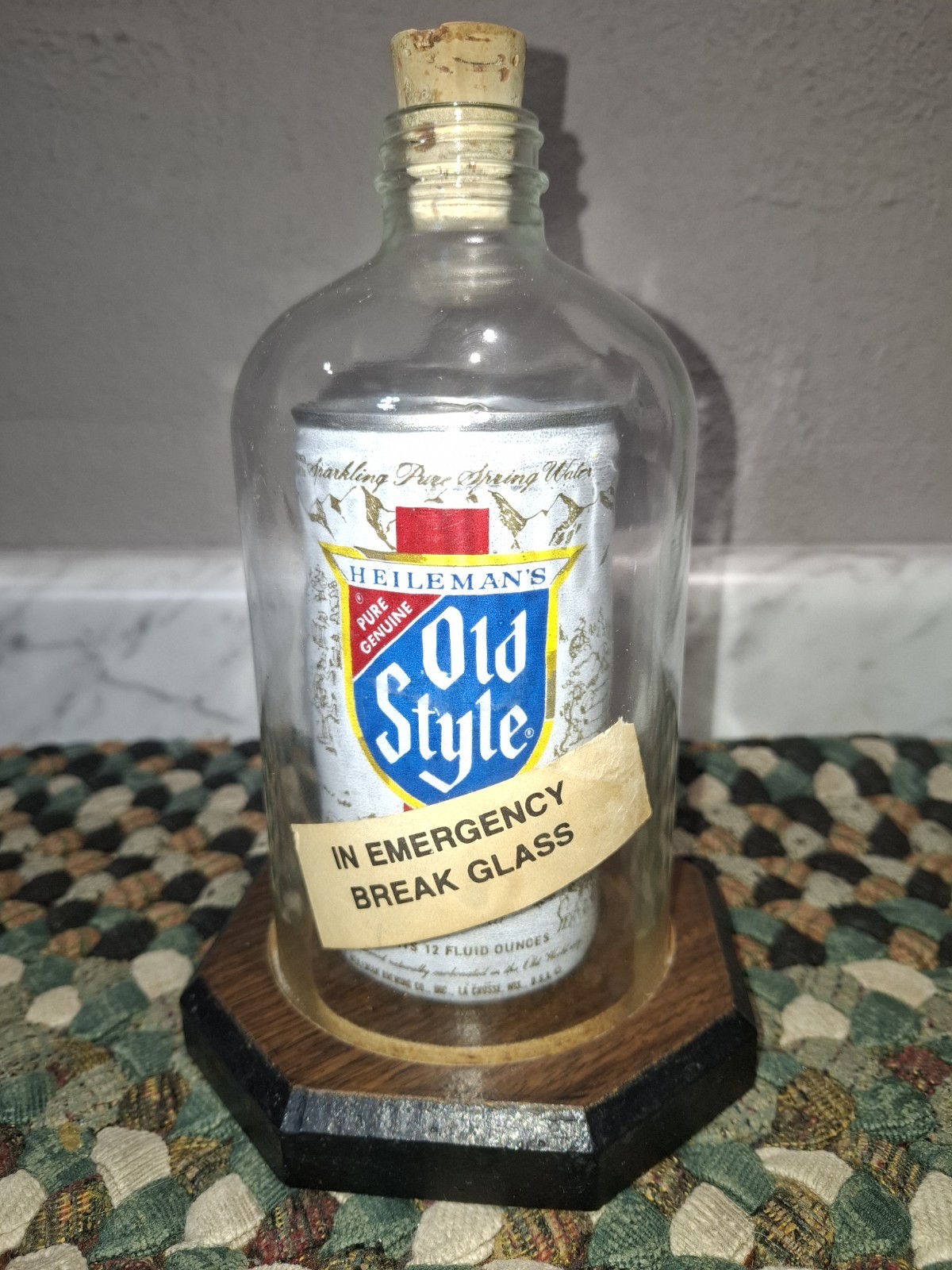 Rare Vintage Old Style Cand In A Bottle Display \