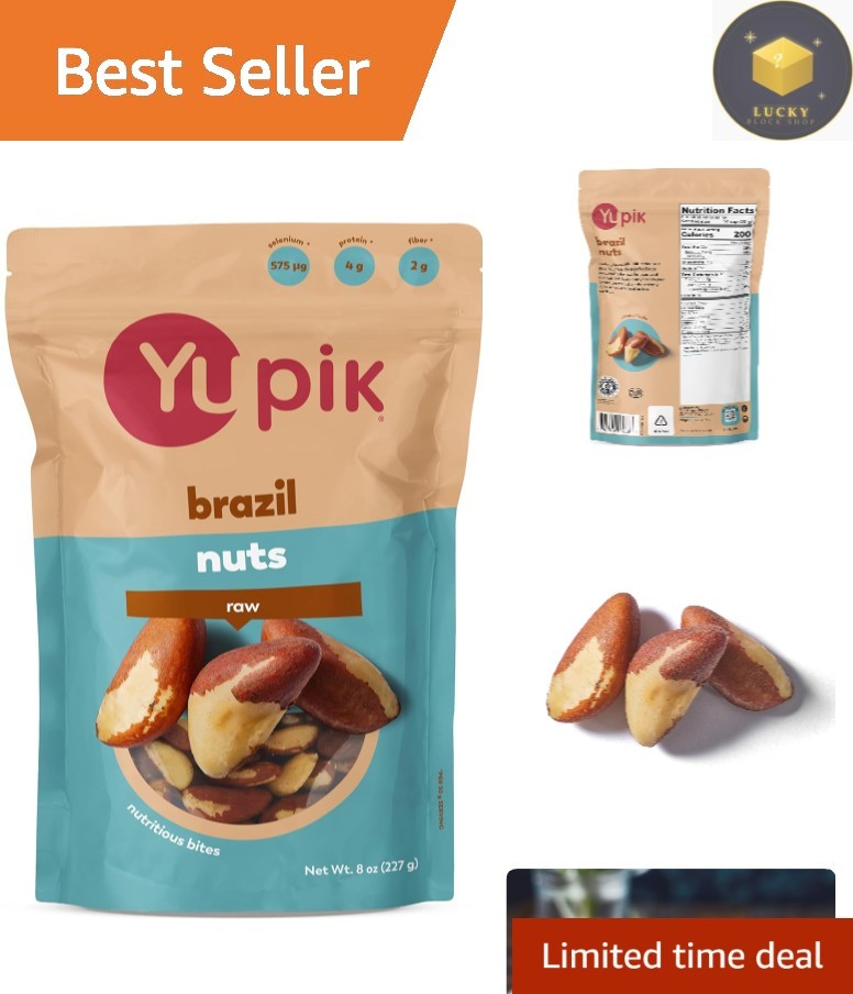 8 Oz Bag of Raw Brazil Nuts - Gluten-Free Superfood for Healthy Cooking
