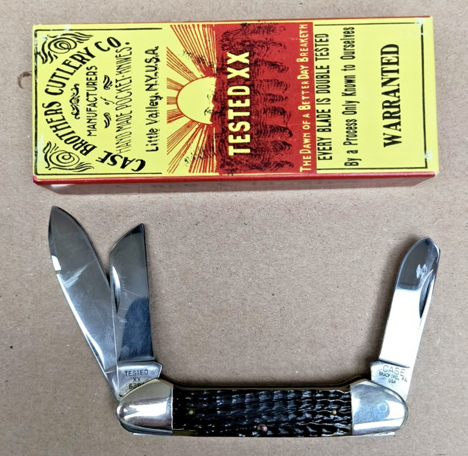 CASE XX LIMITED BUR BROWN GUNBOAT KNIFE #6394 SS