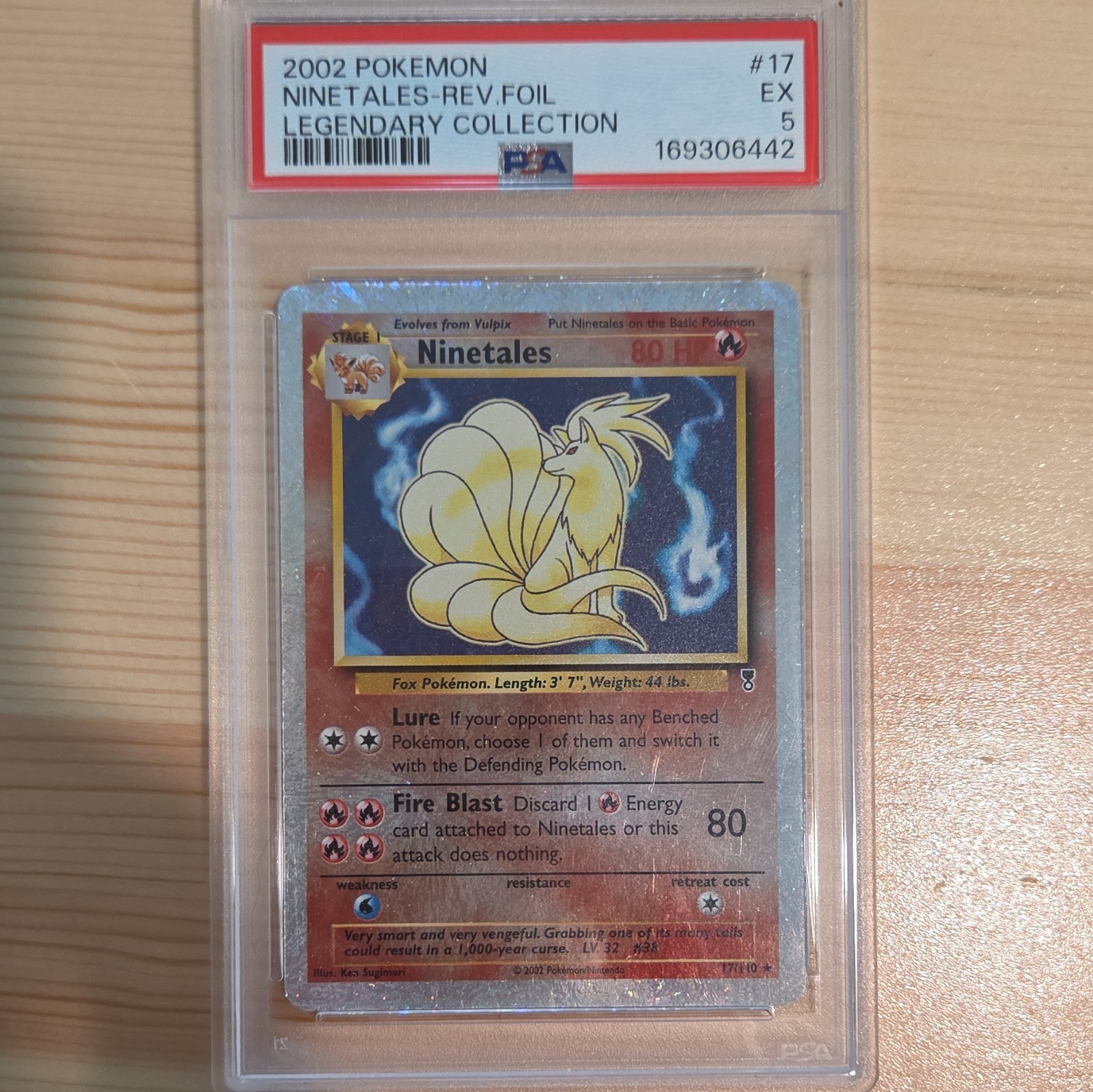 Pokémon Legendary Collection Ninetales #17 Reverse Holo PSA 5 169306442