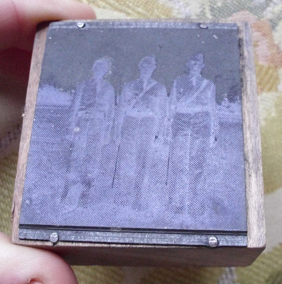 World War II Greatest Generation Antique Photo Plate US Army Soldiers WW2
