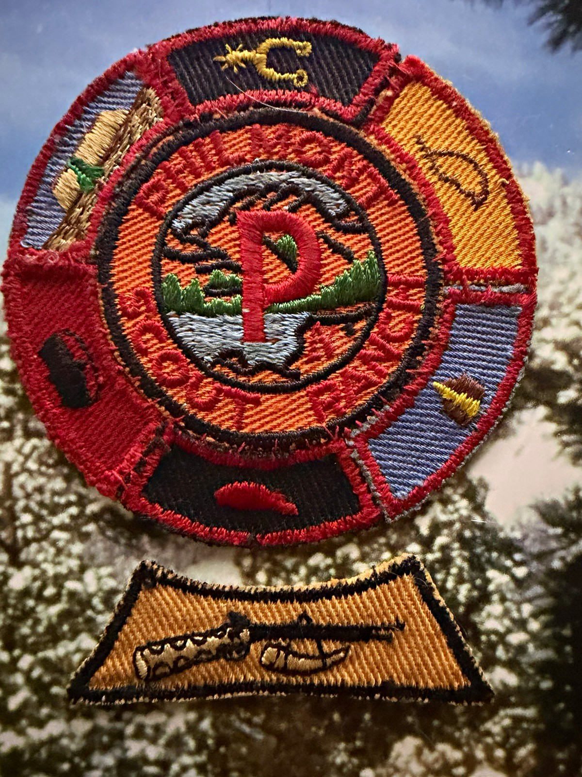 Philmont Scout Ranch  Dollar P Patch All segments with Mountain man segment