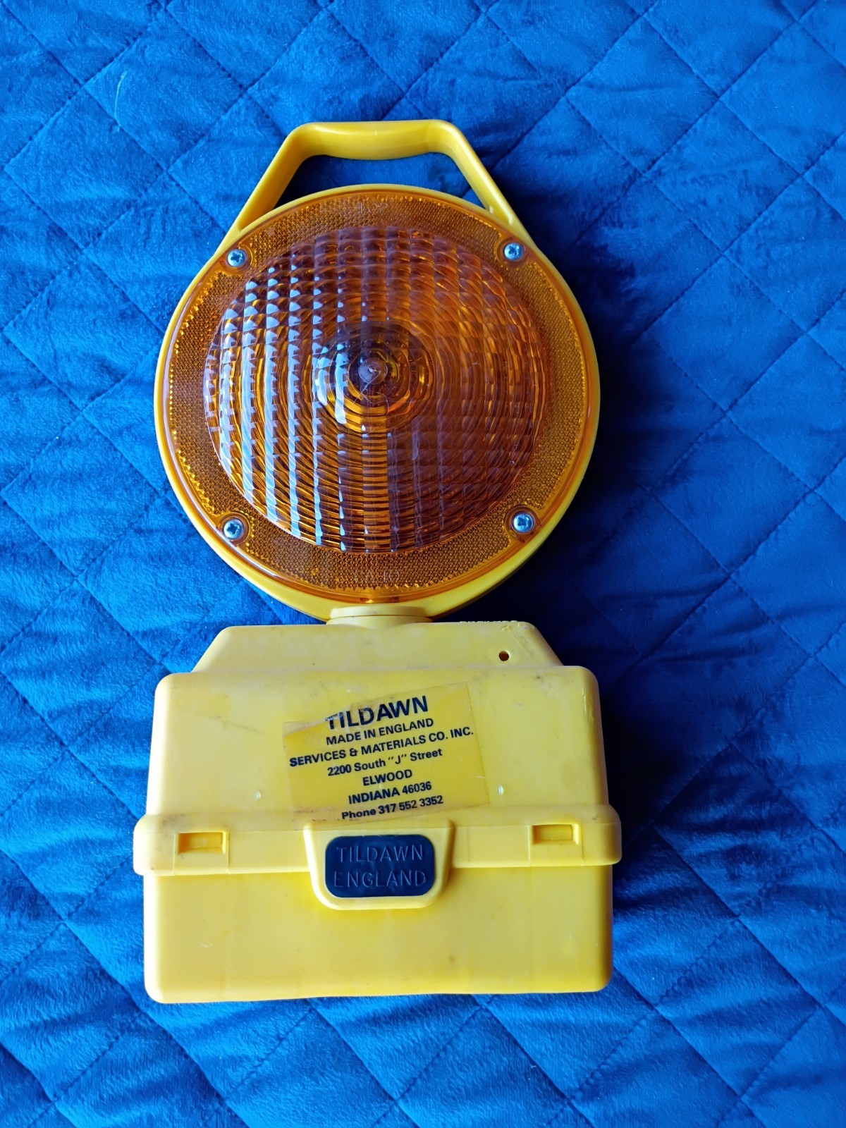 Vintage Tildawn Construction Barricade Warning Light - Made in England