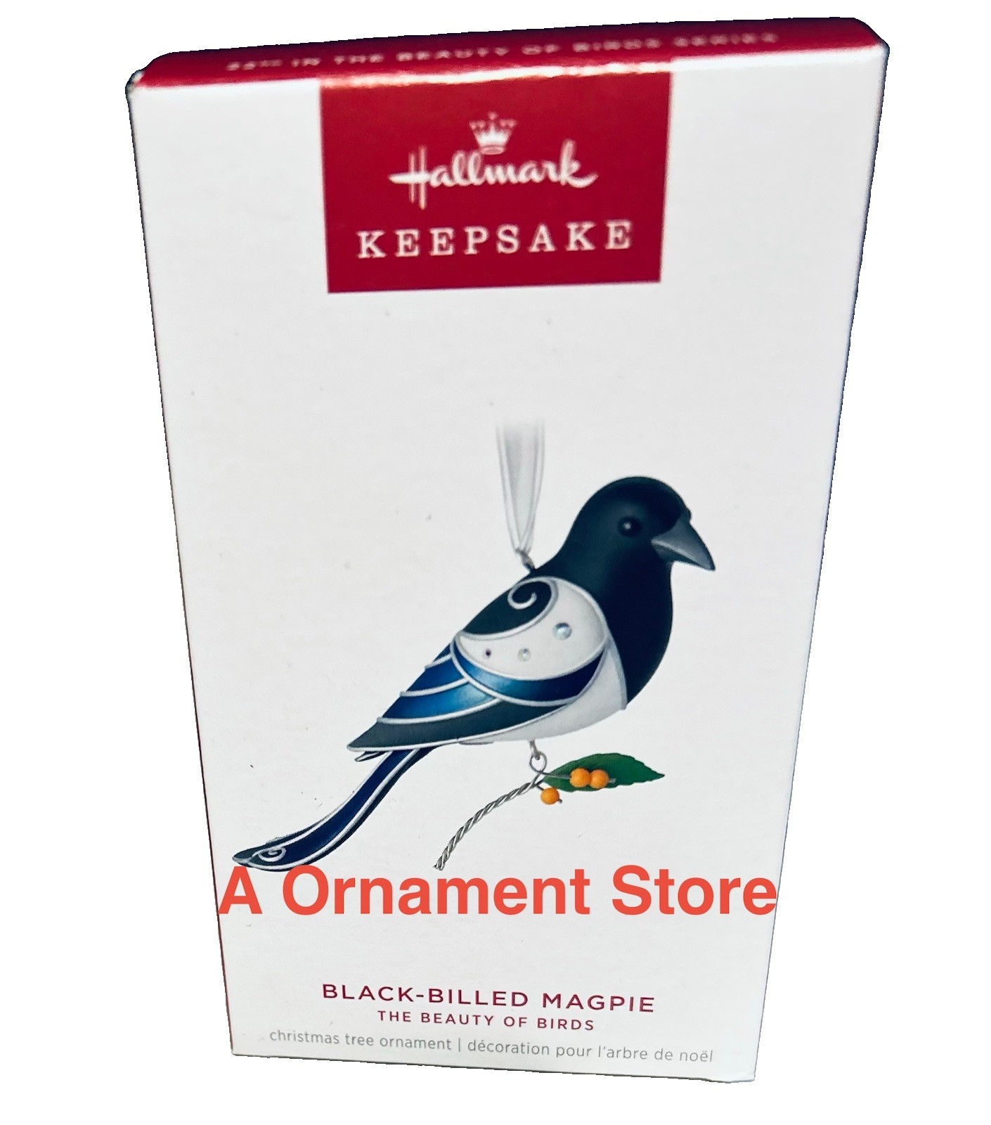 NEW RELEASE 2026 Hallmark BEAUTY OF BIRDS Black Billed Magpie Series Ornament