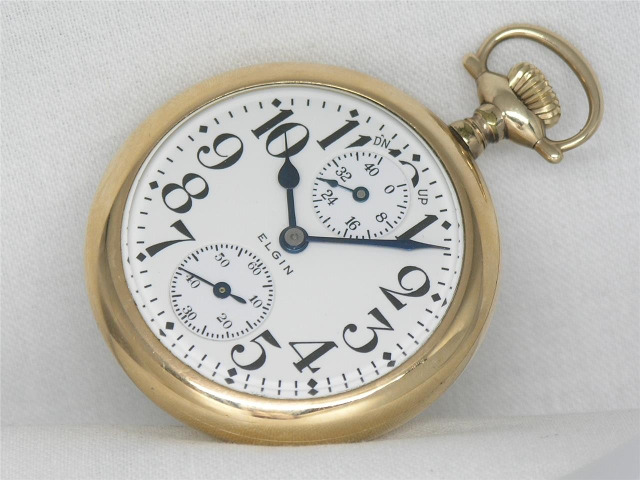 RARE 23 JEWEL 16S ELGIN VERITAS WIND INDICATOR WATCH, FACTORY CASED, SERVICED
