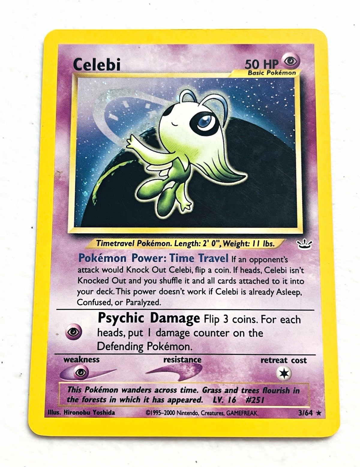 Pokémon 1st Edition Neo Revelation Celebi 3/64 2000 English H. Yoshida