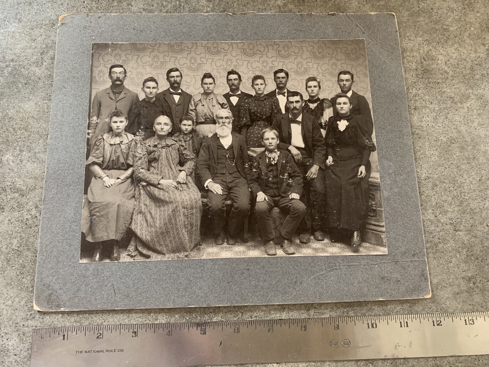 Early 1900’s Large Cabinet Card Photograph Family of D.N. Pace Amarillo Texas