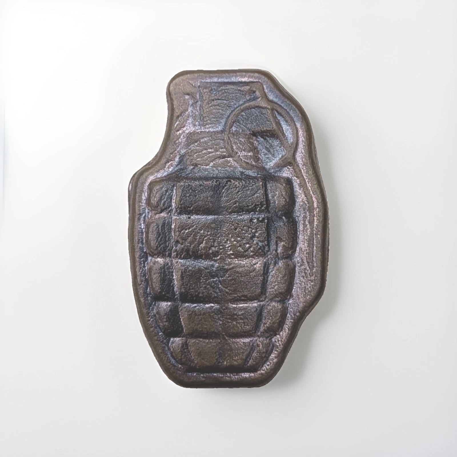 Hand‑Poured Copper Grenade‑Style Paperweight – Unique Handmade Decor - 2.9 Ozs.