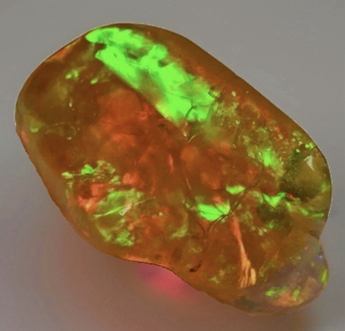 Rare Beautiful Natural Mexican Opal Crystal Polished Raw Specimen Gemstone