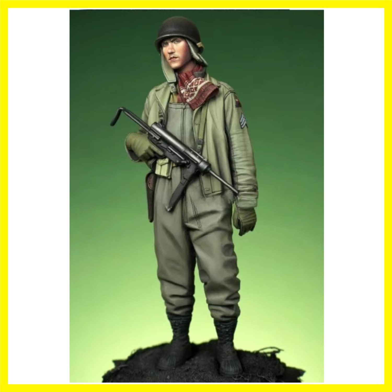 1/16 Scale Resin Figure Die-cast Model Kits WW2 US Army Infantry Hobby Garage...