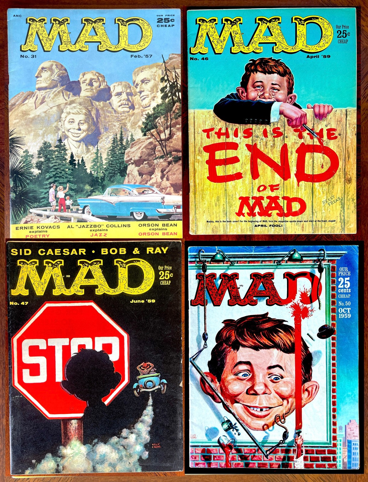 Four MAD MAGAZINES from the 1950s  Up to Fine Plus   #31, 46, 47, 50