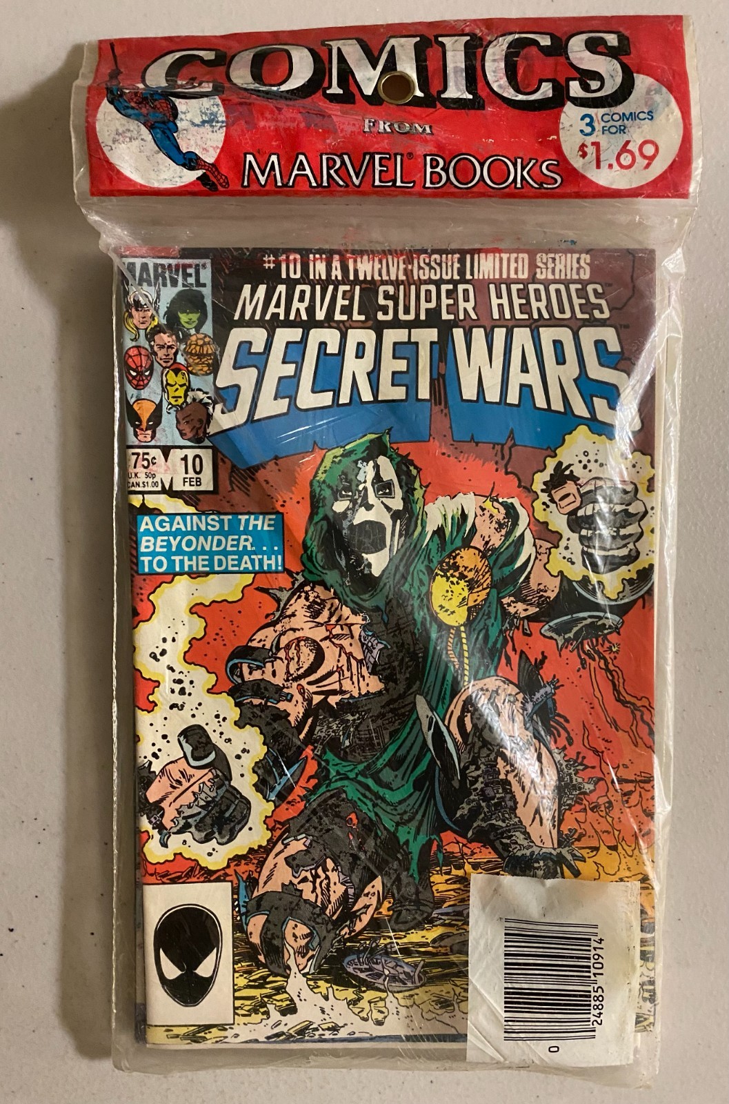 Marvel Super Heroes Secret Wars lot #10, 11, 12 polybagged 3 diff (1985)