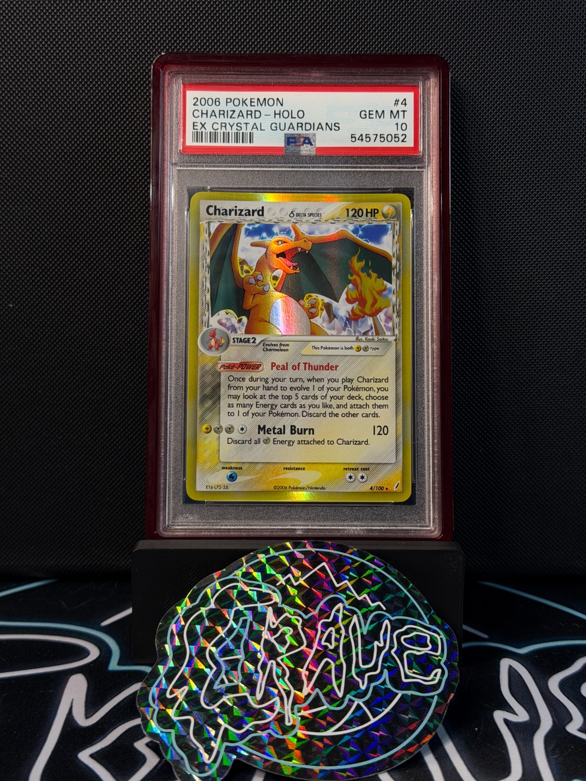 2006 Pokemon Charizard Holo ex Crystal Guardians #4 PSA 10 GEM MT