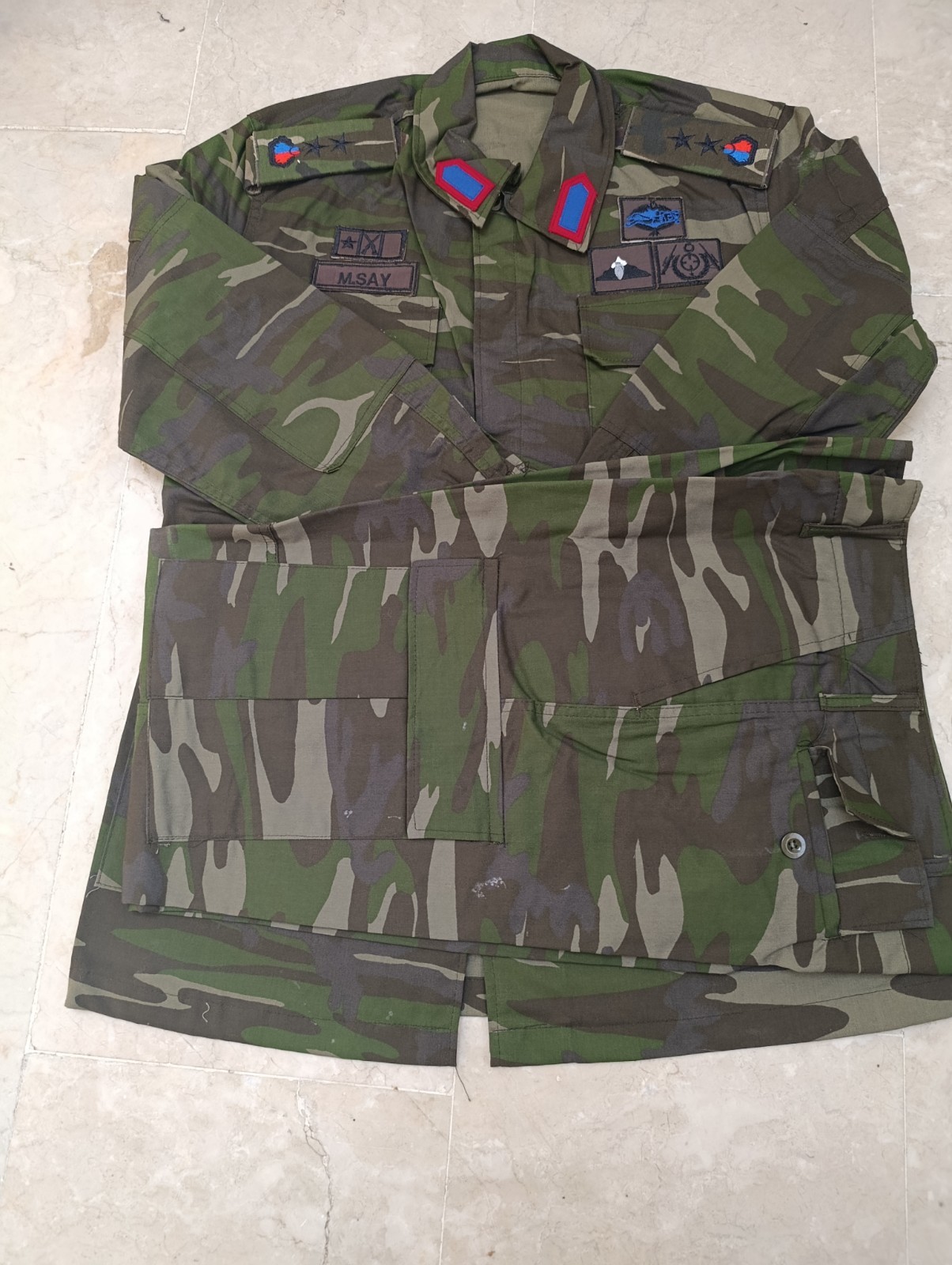 Turkish Army Gendermarie   rare vintage col camouflage uniform set L camo bdu 1