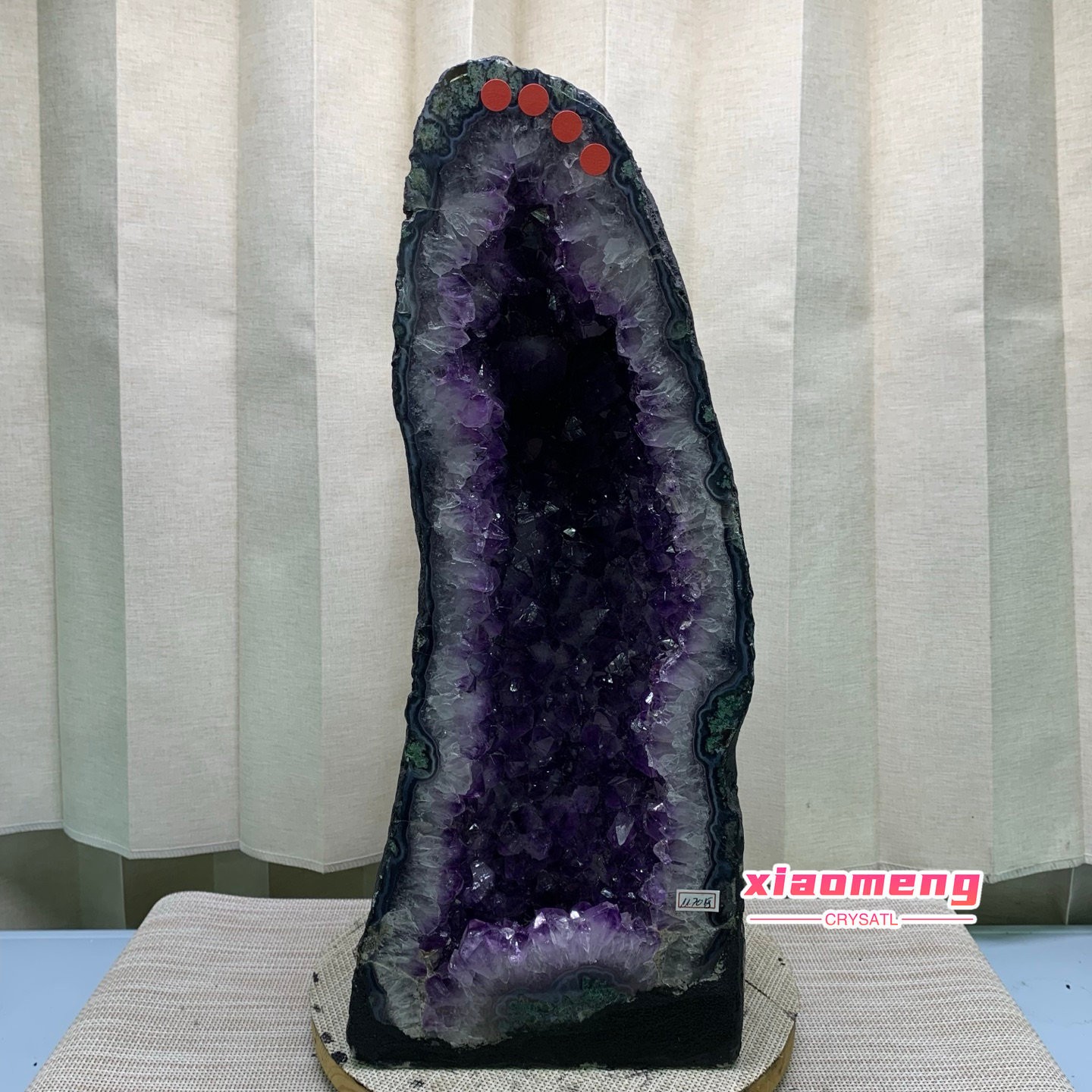 11.7LB Natural Amethyst Geode Quartz Crystal Cluster Cathedral Energy healing