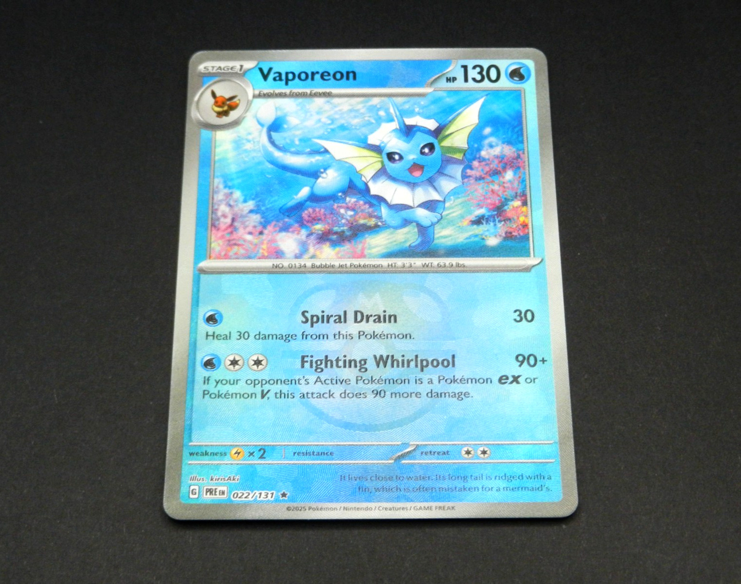 👾 VAPOREON | MASTER BALL Ⓜ️| Pokémon Prismatic Evolutions #022/131 | RARE⭐