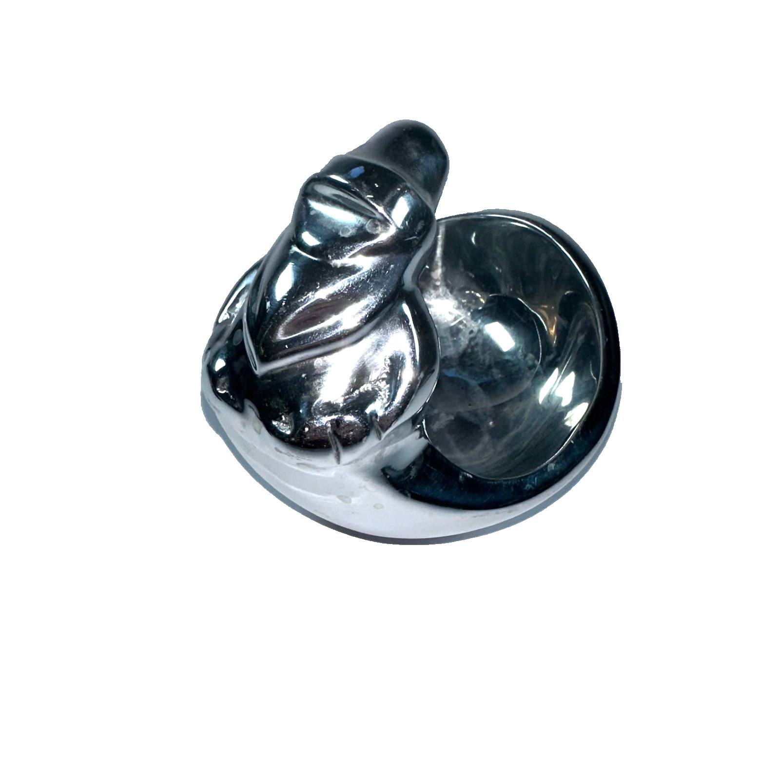 Nambe Santa Christmas Bowl Alvaro Uribe 2014 MT0701 Aluminum Sculpture