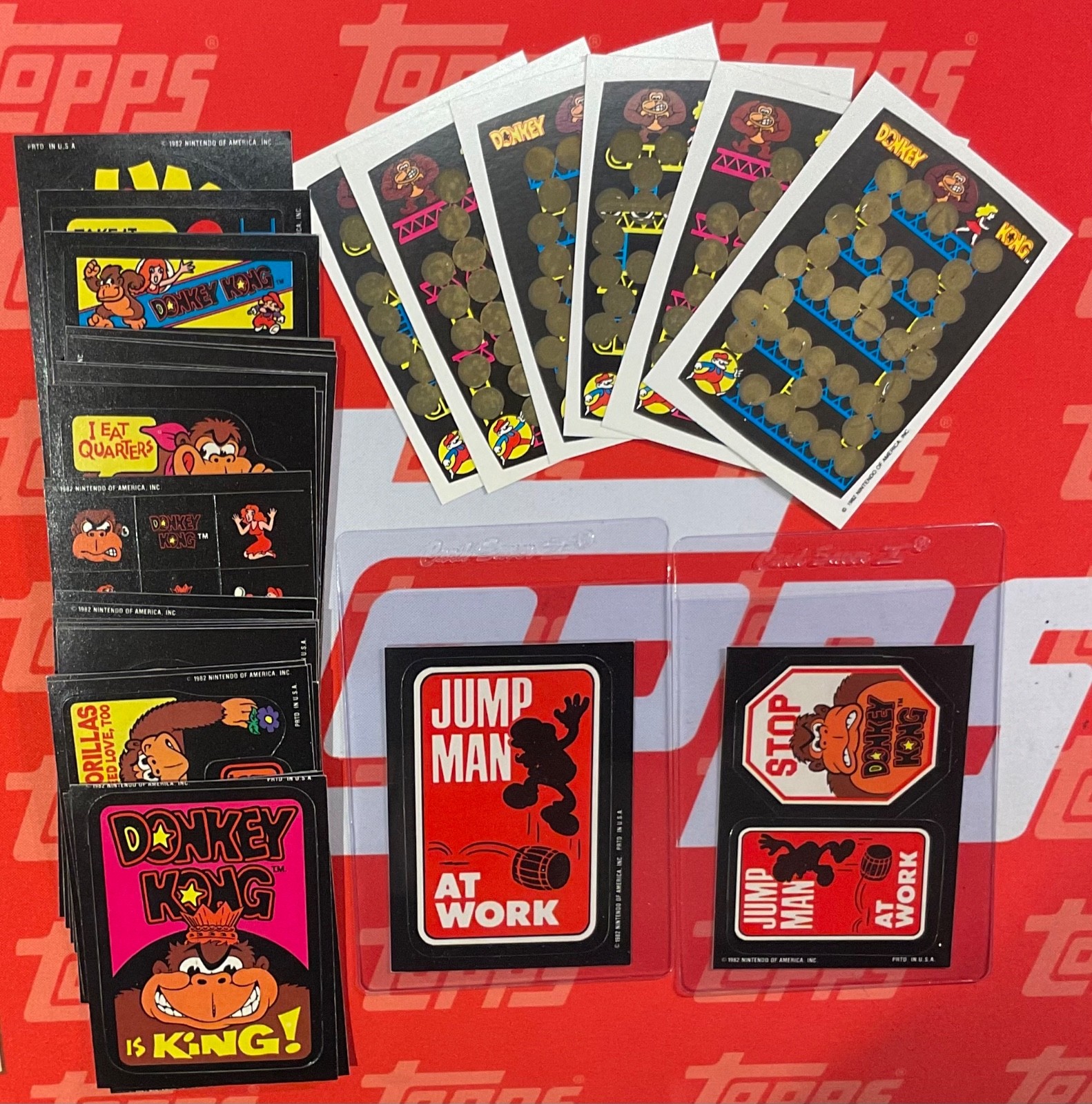 1982 TOPPS DONKEY KONG SET COMPLETE 32 CARDS 6 SCRATCH-OFFS SUPER MARIO ROOKIE