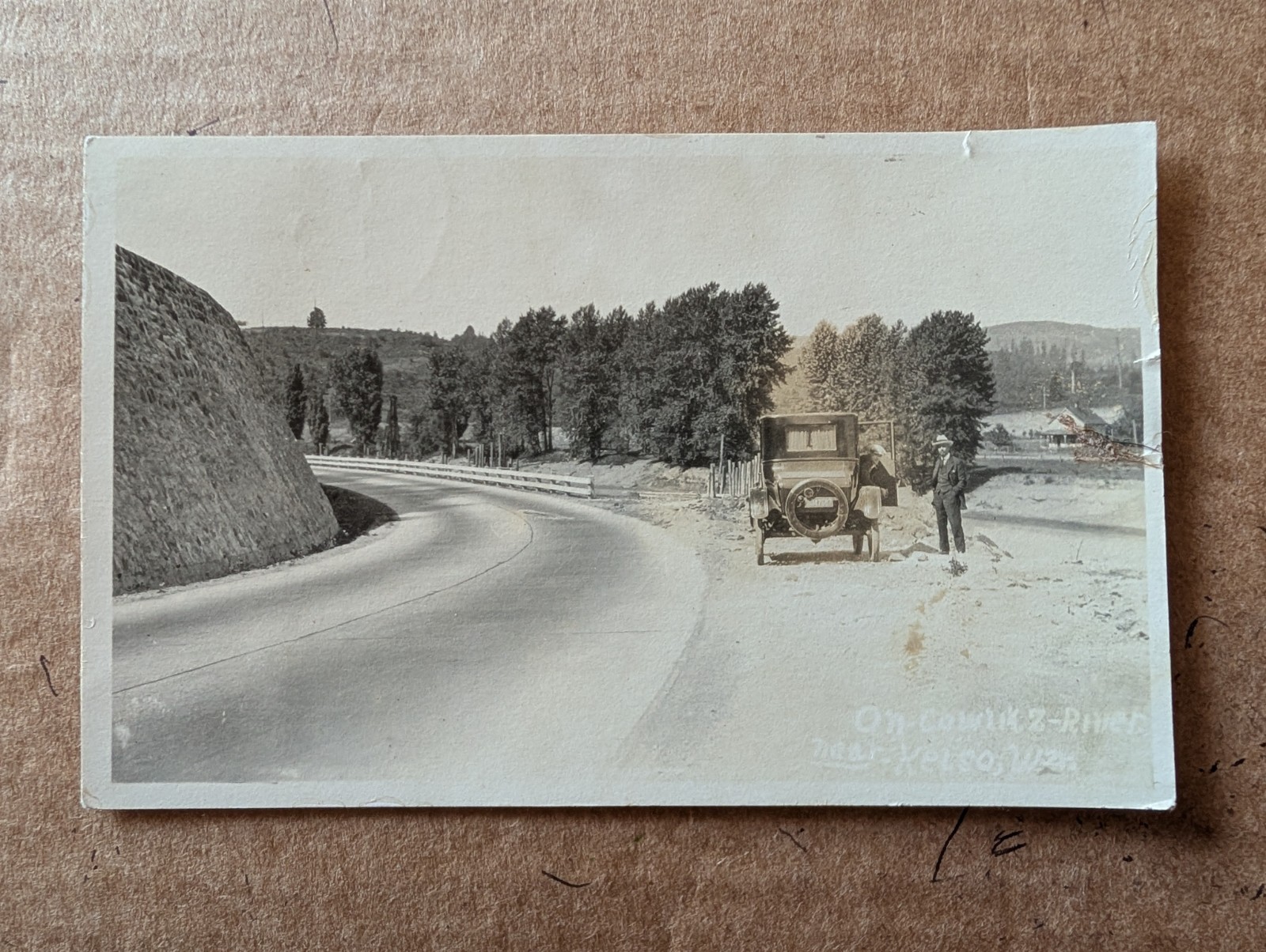 1926 rppc postcard On Cowlitz River Near Kelso Washington. Rocky Point 