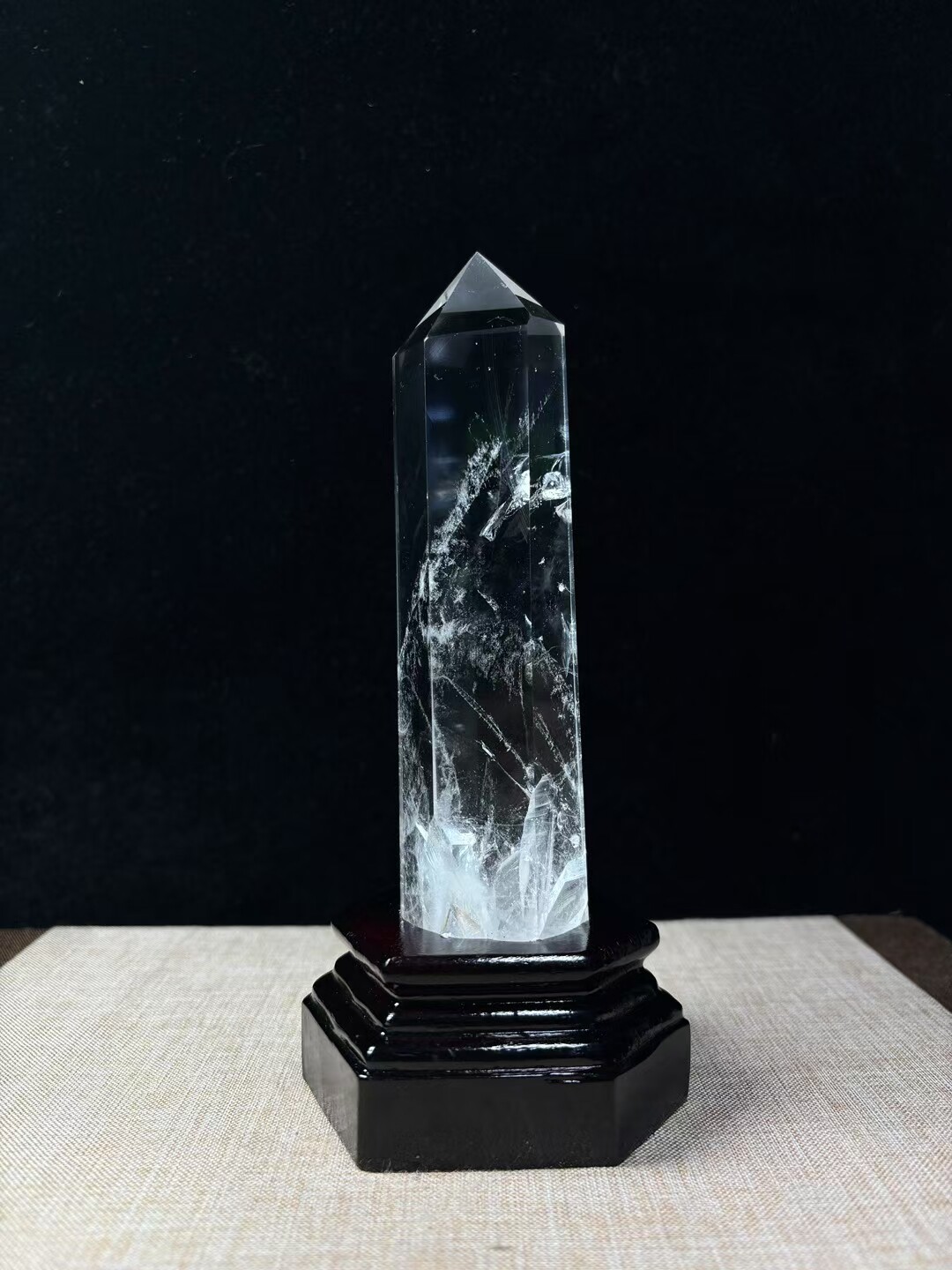 0.858LB Top Natural Clear Quartz Obelisk Healing Crystals Balance Chakras Reiki 0.858LB Top Natural Clear Quartz Obelisk Healing Crystals Balance Chakras Reiki