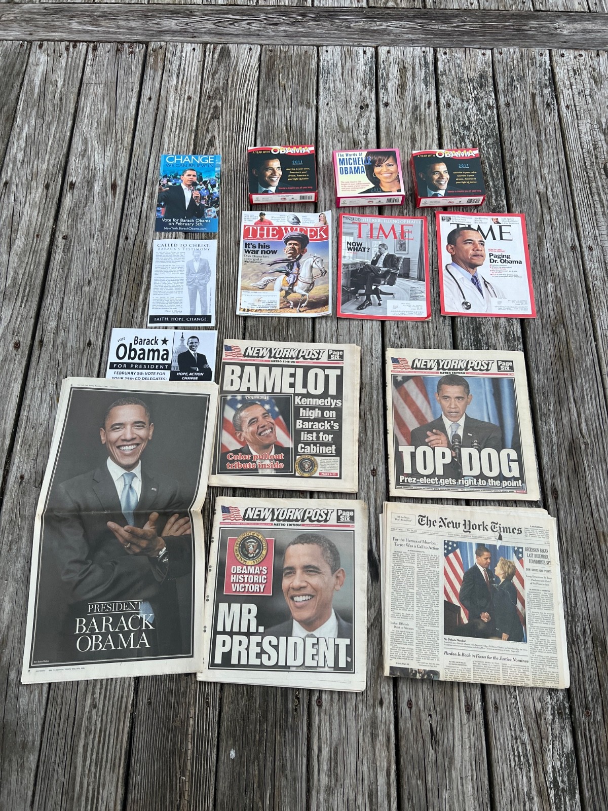 Collection of historical political Obama memorabilia