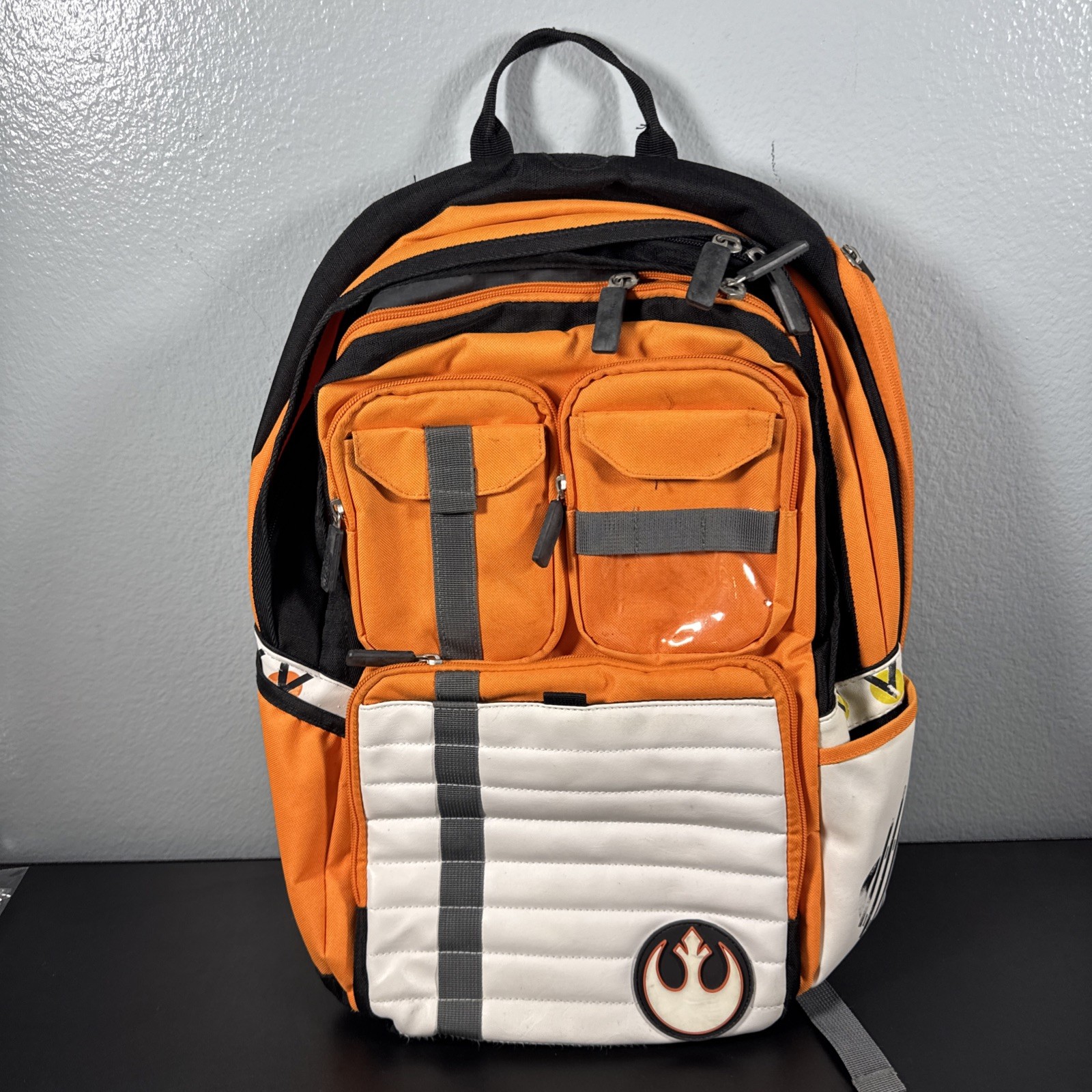 Star Wars Rebel Alliance Logo  Backpack Orange/White/Black Adjustable