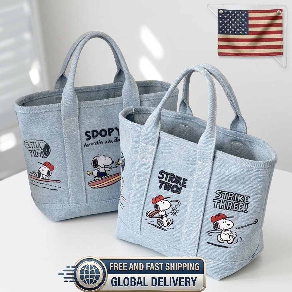 2025 New Starbucks Snoopy Tote Bag Shoulder Bag WHITE/GREEN Color-Free Shipping