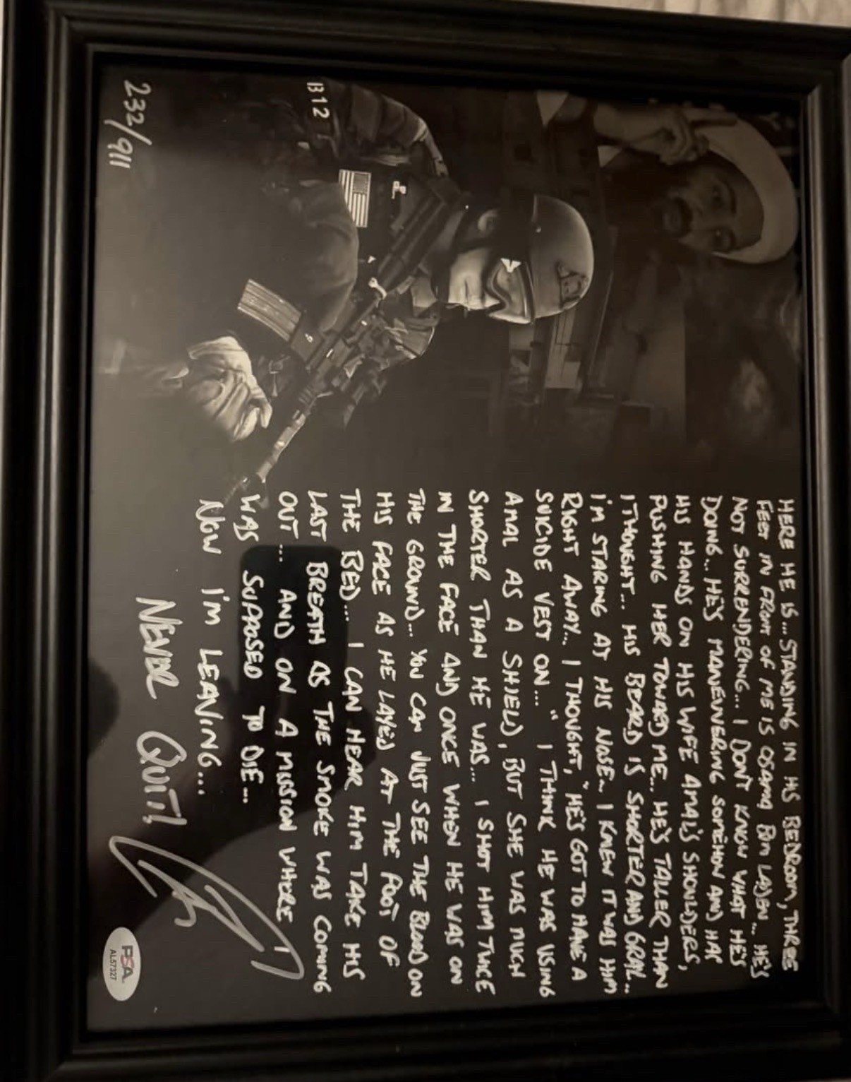 Robert O'Neill Signed 16x20
