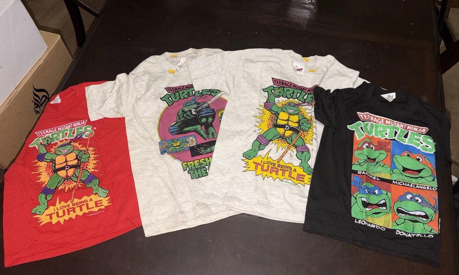 Vintage 90s Single Stitch Kids Size TMNT Teenage Mutant Ninja Lot Of 4 Designs