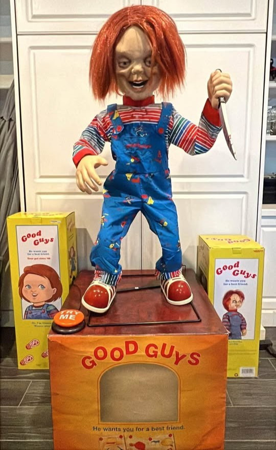 Halloween 3.5\' Ft Chucky Animated Killer Doll Animatronic Child\'s Play Prop NEW