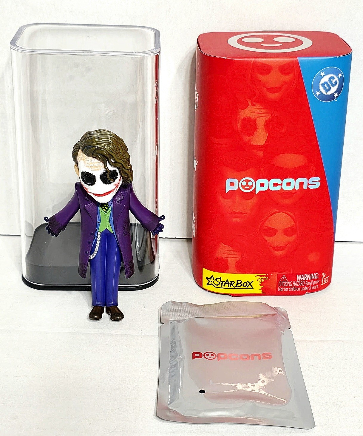 Zuru Popcons DC THE JOKER Collectible Action Figure W/ Stand And Display Case