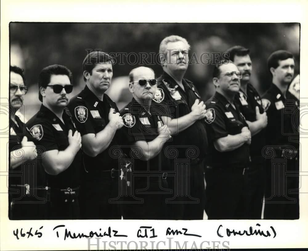 1989 Press Photo A company of Slidell Policemen - noc61472