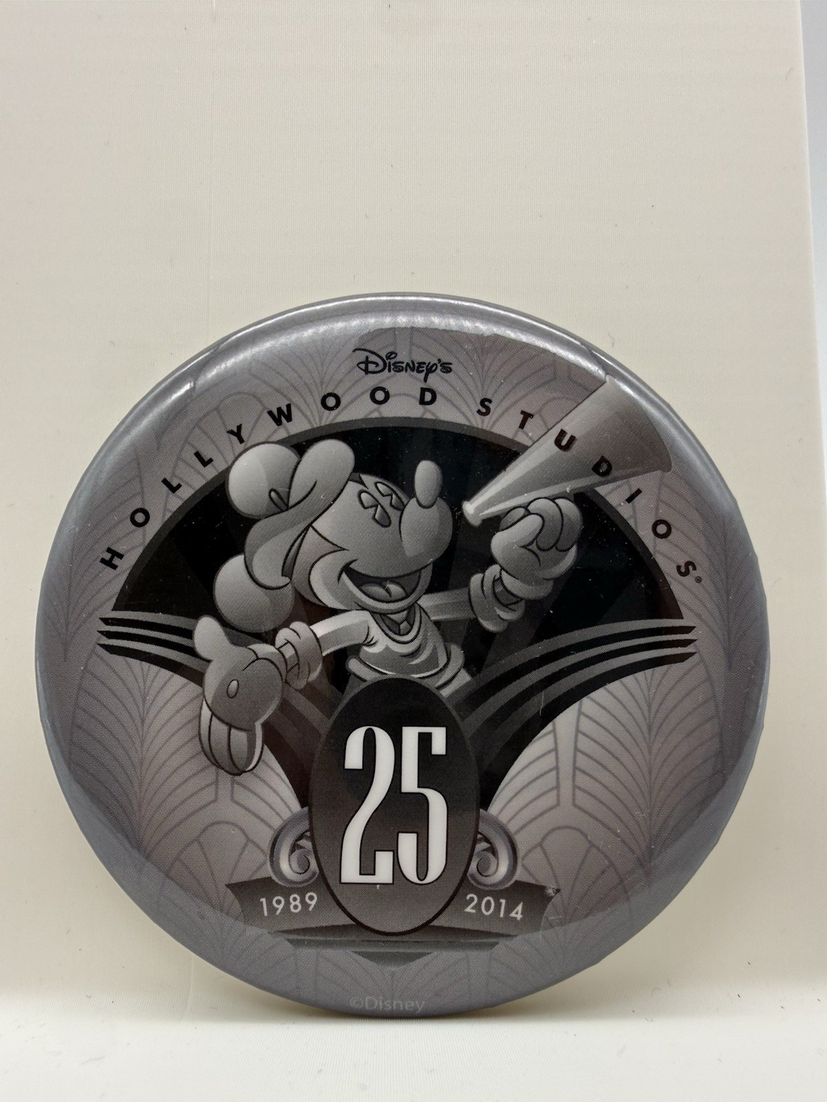 Disney Hollywood Studios 25th Anniversary 1989-2014 Mickey Button 3”