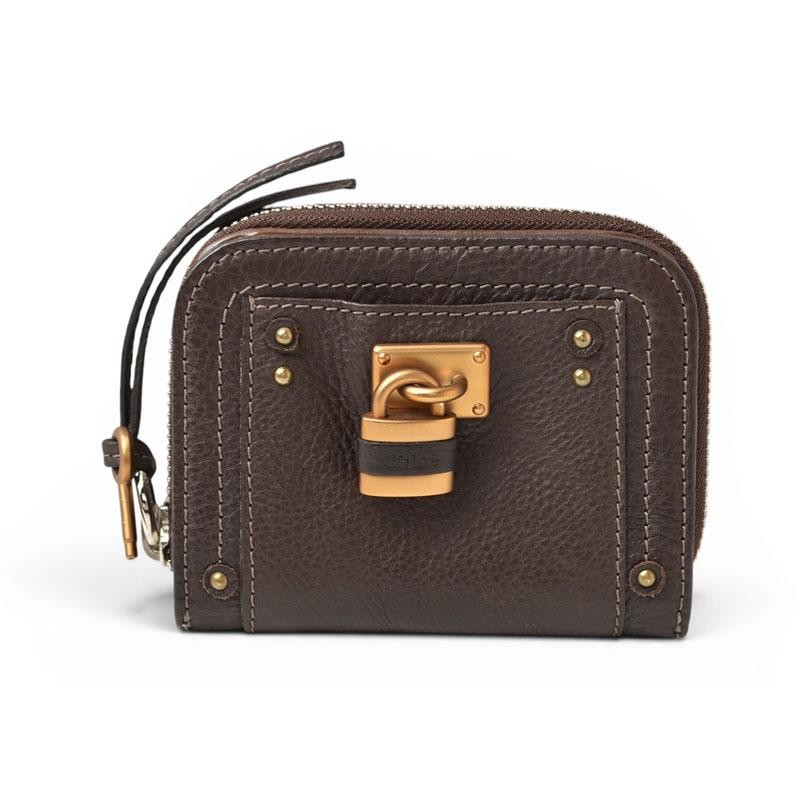 Chloe Paddington Brown Leather Wallet Vintage Folding Compact Coin Purse (Ages 1