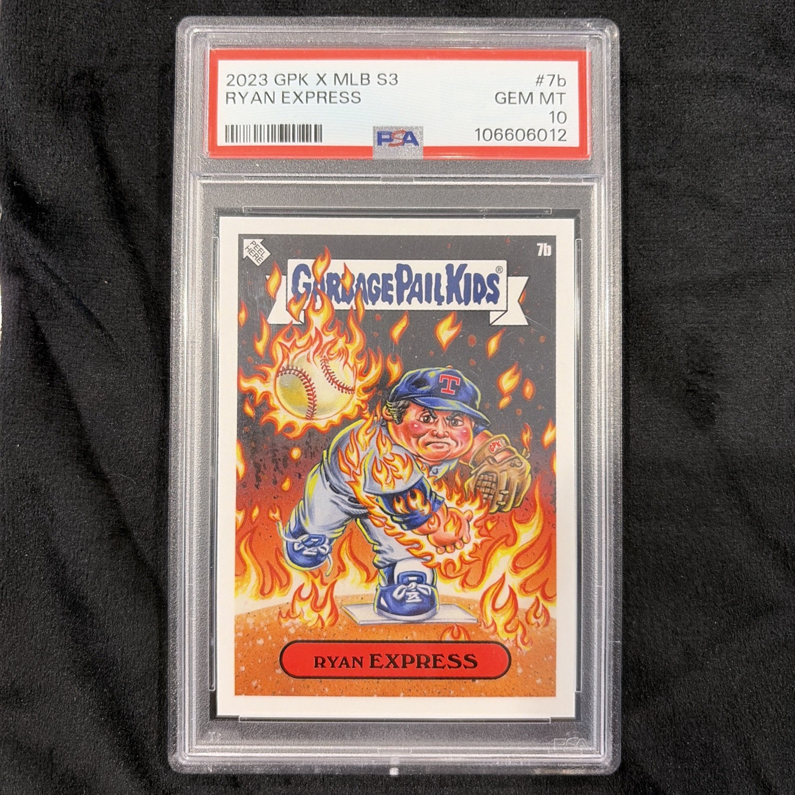 Ryan Express 2023 Topps Garbage Pail Kids Nolan Ryan Texas Rangers PSA 10