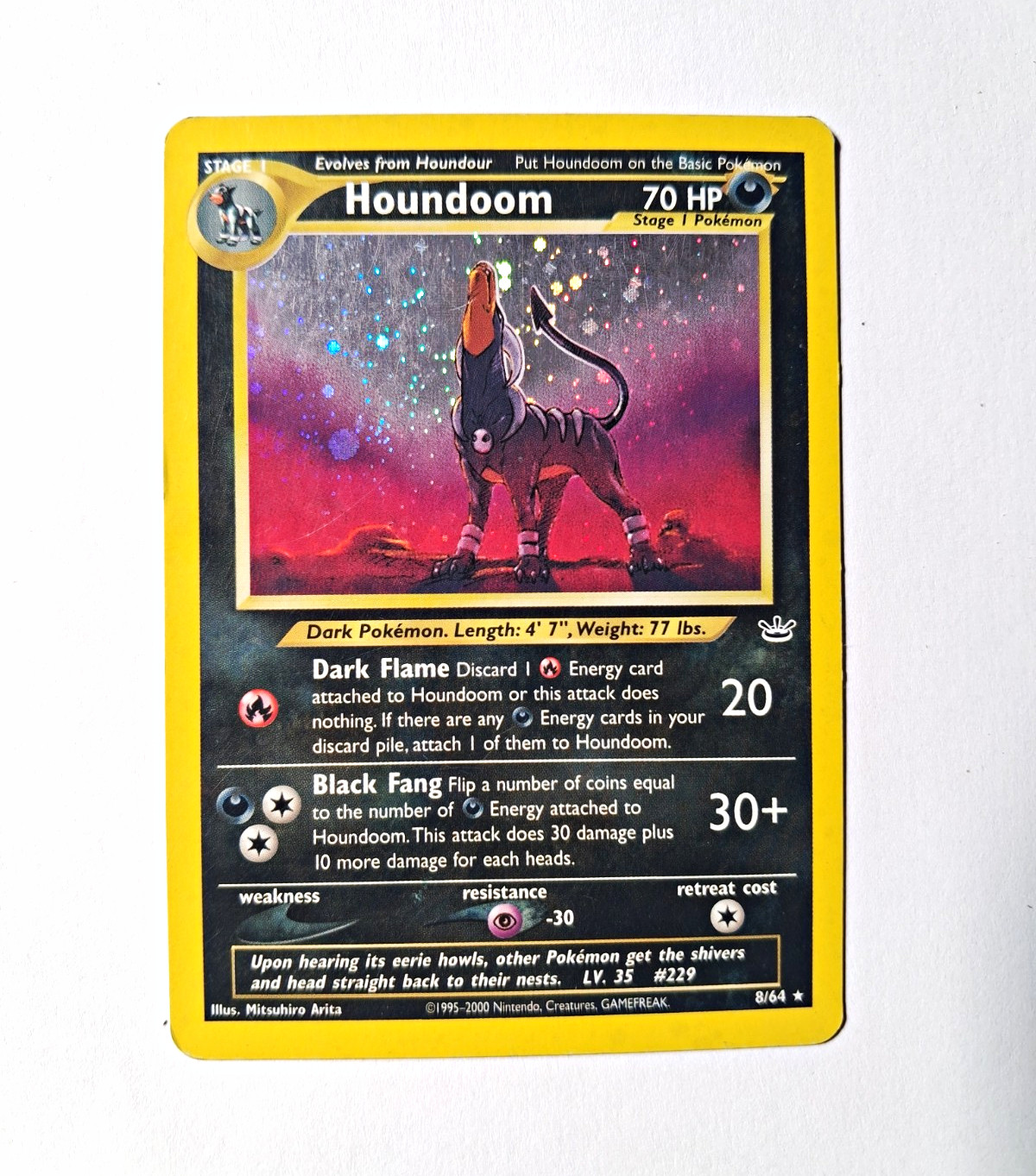 Pokémon Neo Discovery Houndoom 8/64 Holo Rare MP Pokémon Neo Discovery Houndoom 8/64 Holo Rare MP